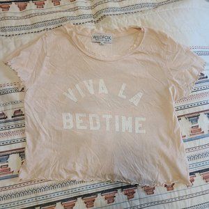 Wildfox Viva La Bedtime cropped tee